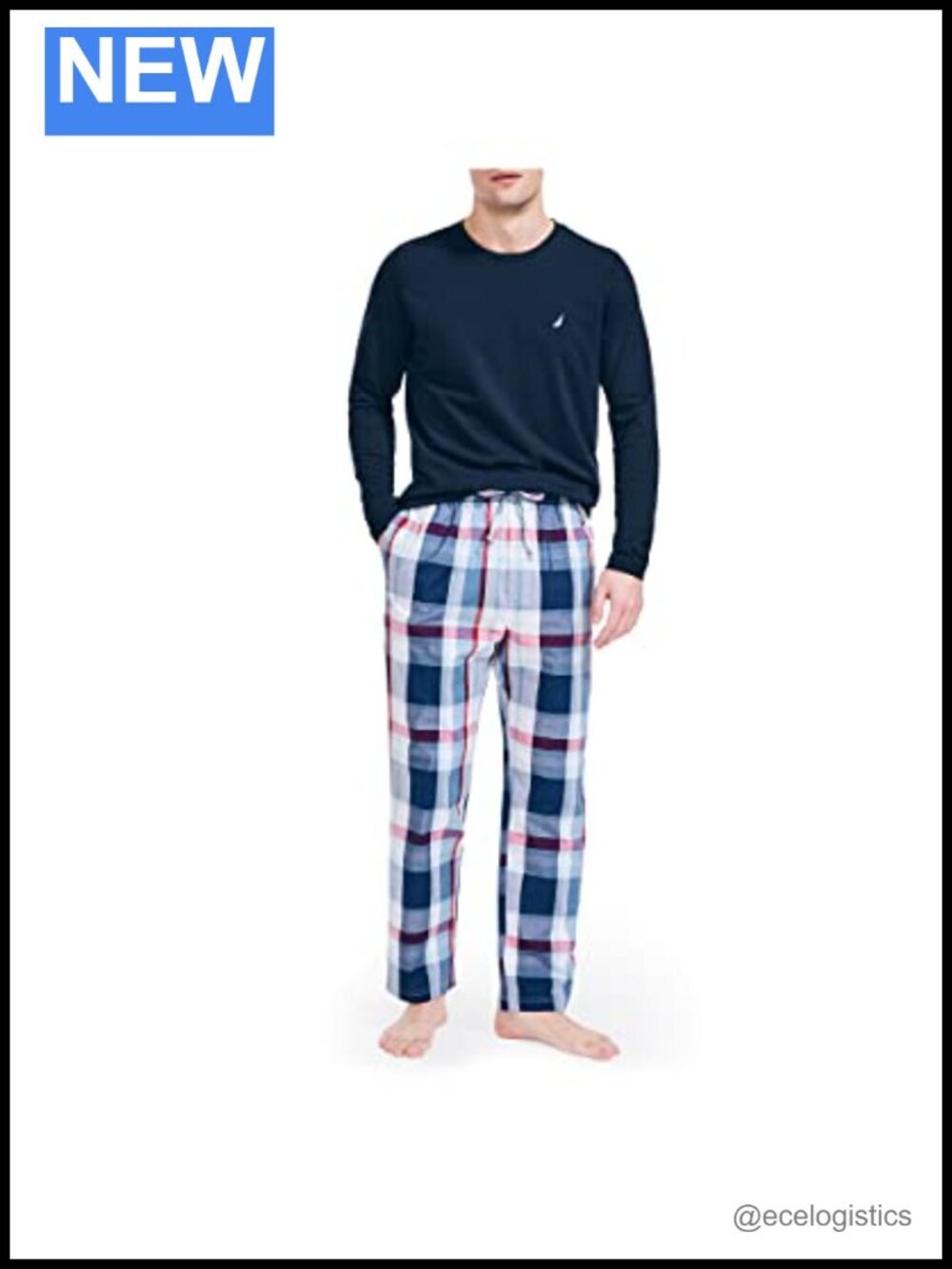 Nautica Men's Soft Woven 100% Cotton Elastic Waistband Sleep Pajama Pant